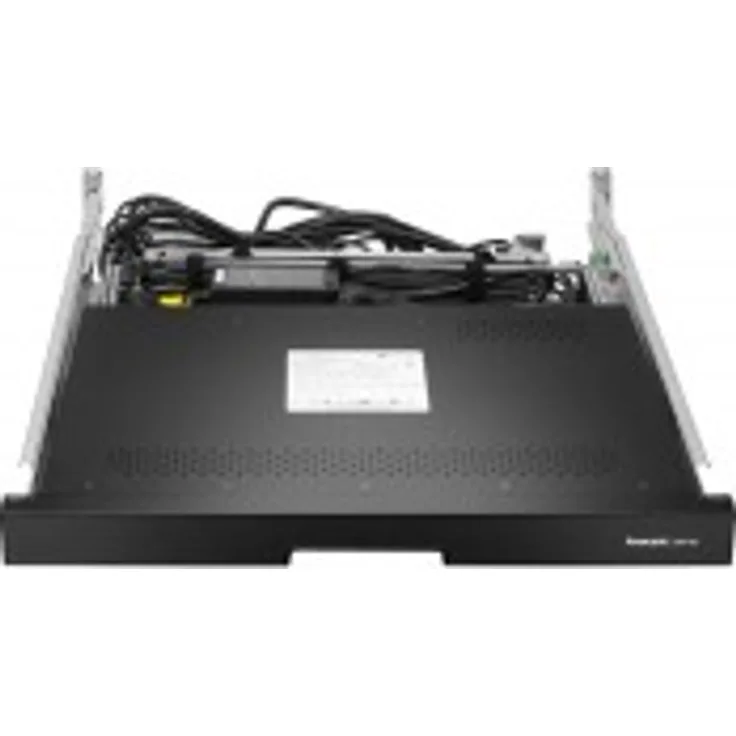 Avocent 18.5Zoll 1366 x 768Pixel Kunststoff Stahl Schwarz 1U Konsolenregal LCD Local Rack Access Console 8P KVM 8 CABLES USB KB-GER (LRA185KMM8D-205)