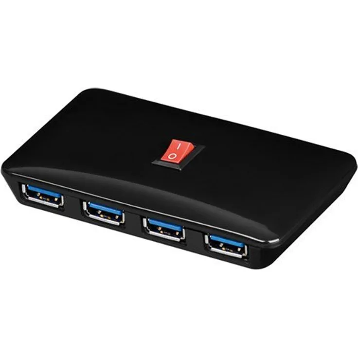 ActiveJet USB 3.0 Hub (4-Port) inkl. Netzteil schwarz