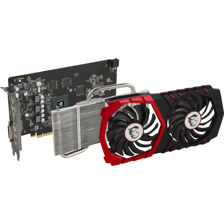 MSI NVIDIA GeForce GTX 1050 Ti Gaming X 4G Grafikkarte (GDDR5, HDMI, DP, DL-DVI-D, Afterburner OC, VR-Ready) schwarz – Bild 2