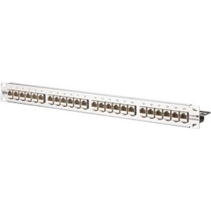 BTR E-DAT modul 24x88 Patchfeld Cat.6 1HE Edelstahl 130921-E Modultraeger mit 24 einzelgeschirmten Modulen Edelstahl-Ausfuehrung (130921-E)