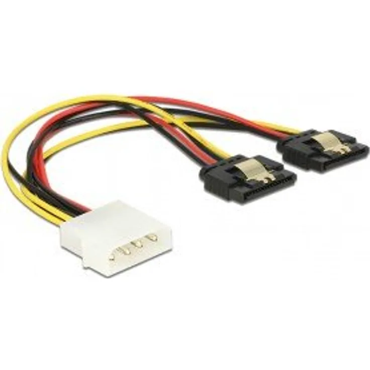 DeLOCK - Netzteil - interne Stromversorgung, 4-polig (M) bis SATA Leistung (R) - 5 / 12 V - 20 cm (85237)
