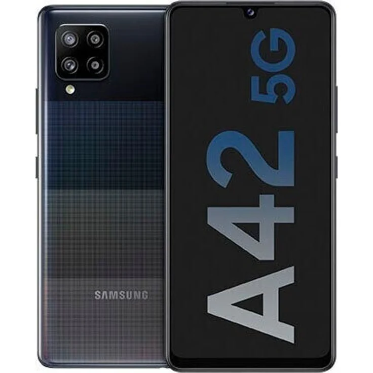 Samsung Galaxy A42 5G Smartphone 16,76 cm (6,6 Zoll) AMOLED-Display, 128GB interner Speicher, 4GB RAM, Android, Prism Dot Black – Bild 1