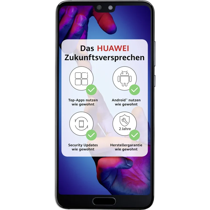 Huawei P20 Smartphone 14,73cm (5,8 Zoll) LCD-Display, 128GB interner Speicher, 4GB RAM, Dual-SIM, Android, Black – Bild 1