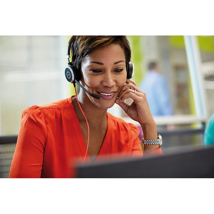 Jabra Evolve 40 UC Stereo Headset Unified Communications Kopfhörer für VoIP Softphone mit passivem Noise-Cancelling USB-Kabel mit Anrufsteuerung Schwarz – Bild 5