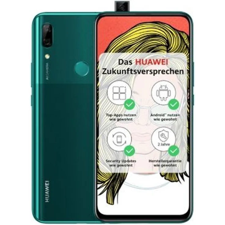 Huawei P smart Z Smartphone 16,74cm (6,59 Zoll) TFT, LCD-Display, 64GB interner Speicher, 4GB RAM, Dual-SIM, Android, Emerald Green – Bild 1