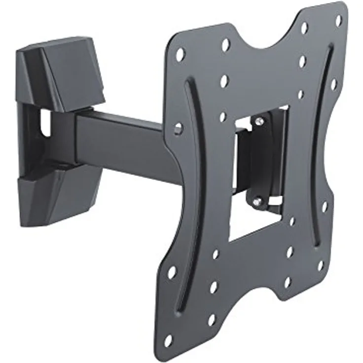 PureMounts FM10-200 Wandhalterung für TV Geräte mit 58-107cm (23-42''), VESA: 200x200, neigbar: 3°--10°, schwenkbar: +--90°, Wandabstand: 56-205mm, Traglast max: 30kg, schwarz