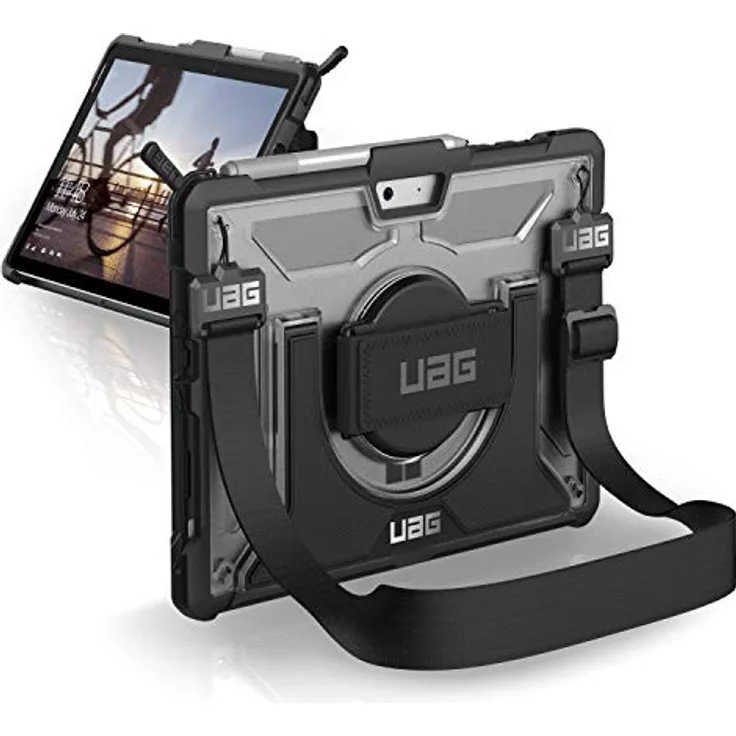 Urban Armor Gear Plasma Schutzhülle nach US-Militärstandard für Microsoft Surface Go- transparent [Handschlaufe I Type Cover kompatibel I Standfunktion I Verstärkte Ecken I Sturzfest] - 321073114343