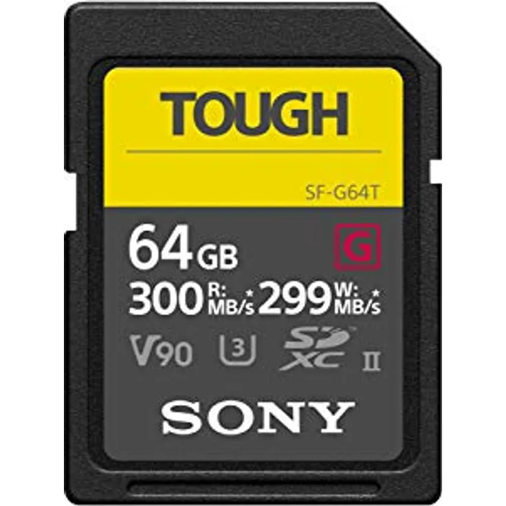 Sony SF-G64T SD-Speicherkarte (64 GB, UHS-II, SD Tough, G Serie)