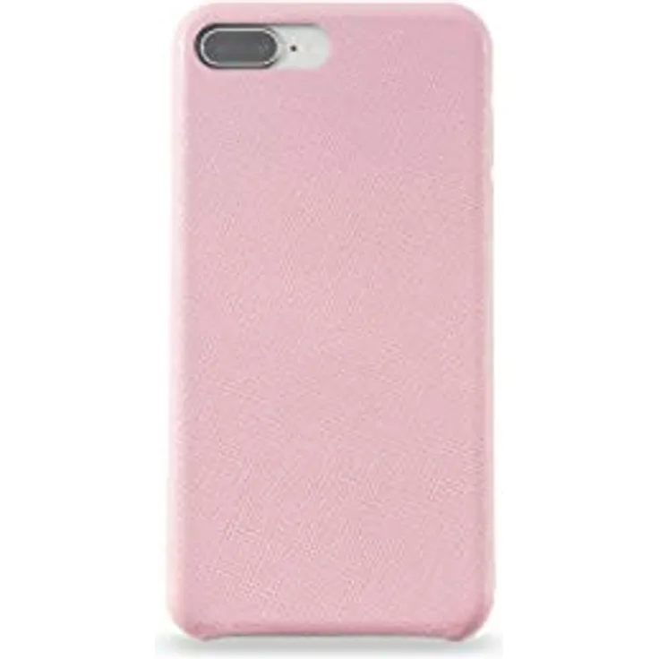 KMP Premium Lederhülle für iPhone 8 Plus - rosé - Schutzhülle - extra stabil & leicht - Leder Case