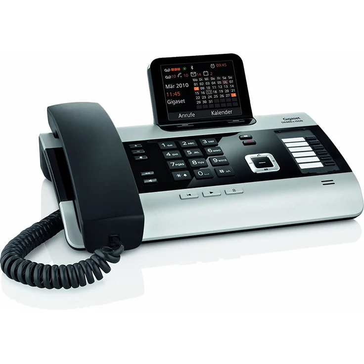 Gigaset DX600A ISDN-/DECT Telefon (mit 3 Anrufbeantwortern - Schnurtelefon mit großem Display), ISDN-Telefon, titanium – Bild 2