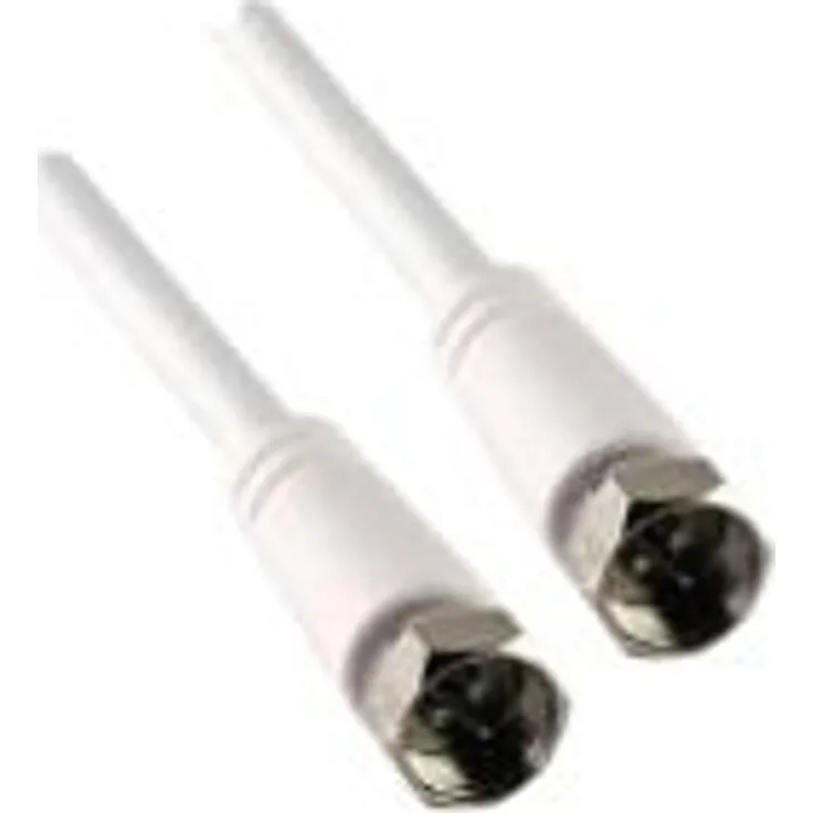 SCHWAIGER -KVC230 052- SAT-Anschlusskabel 75 dB- 3 m-F-Stecker > F-Stecker- 2-Fach Schirmung- 75 Ohm-digital, HDTV, DVB-S-S2- weiß
