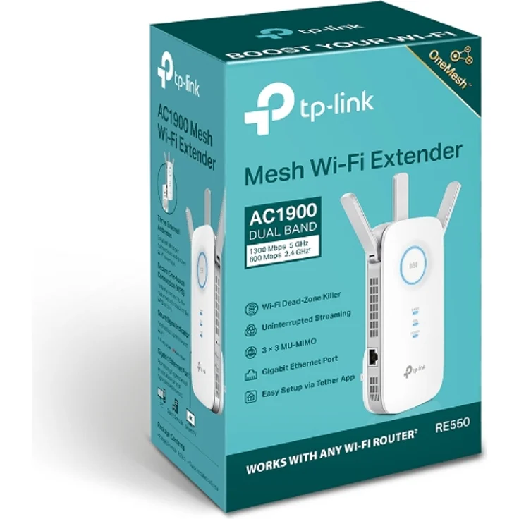 TP-Link Wi-Fi-Range-Extender - RE550 - 2,4 GHz - Weiß – Bild 4