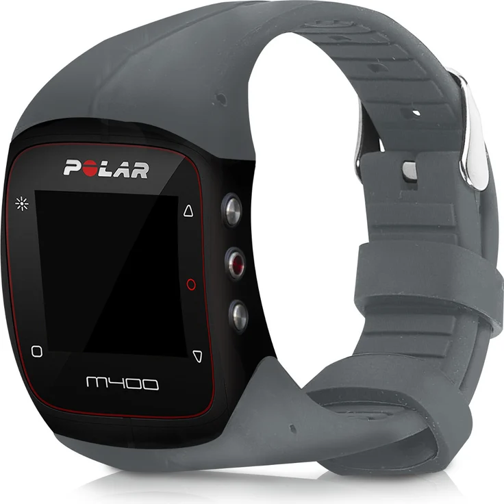 kwmobile Sport Ersatzarmband TPU mit Uhrenverschluss (Größe S) für Polar M400 / M430 Anthrazit – Bild 1