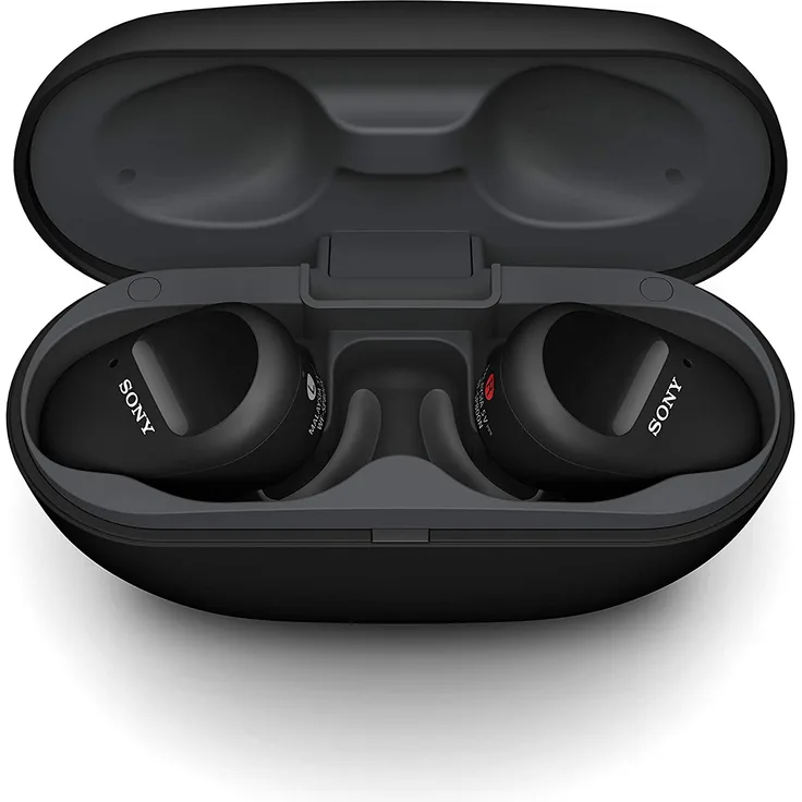 Sony WF-SP800N In-Ear Kopfhörer, mit Bluetooth, Mikrofon, geeignet für Sport, spritzwassergeschützt, schwarz