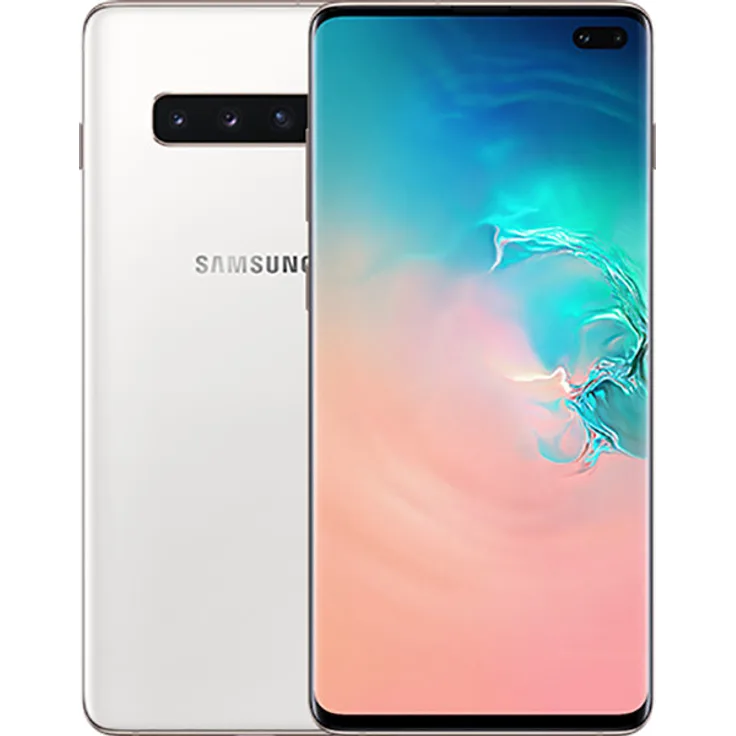 Samsung Galaxy S10+ Smartphone 16,26cm Pixel (6,4 Zoll) Super AMOLED-Display, 512GB interner Speicher, 8GB RAM, Dual-SIM, Android, Ceramic White