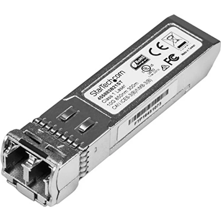 StarTech.com 455883B21ST SFP Transceiver Modul (SFP+, 10 Gigabit LWL, HP 455883-B21 kompatibel, MM LC mit DDM, 300m, 10GBase-SR)