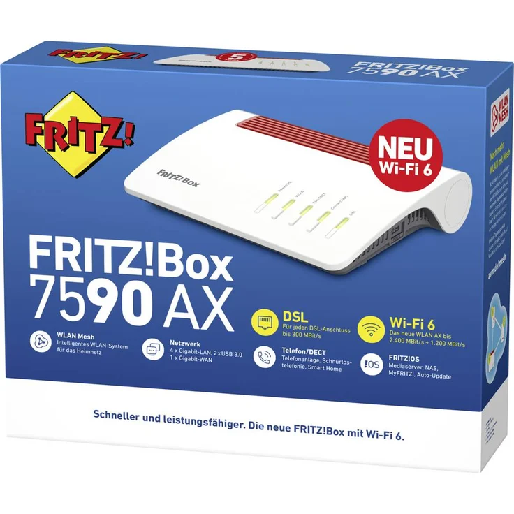 AVM FRITZ!Box 7590 AX, Heimnetz mit 4x4 Wi-Fi 6 (WLAN AX) – Bild 5