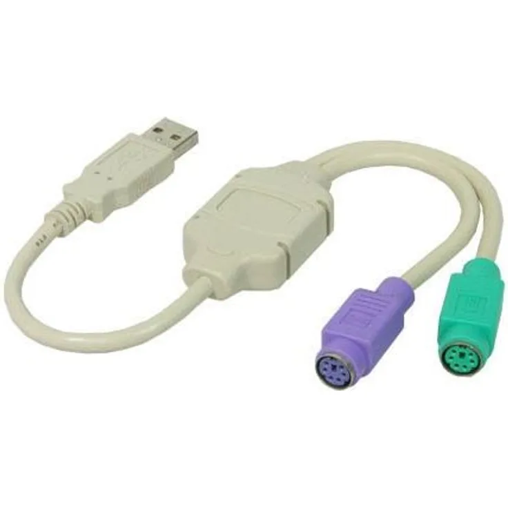 Alcasa 2250-USP USB A 2 x PS/2 Grau (2250-USP)