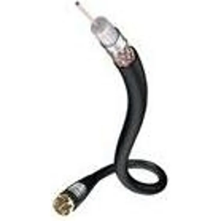 In-akustik Star - HF-Kabel - F-Stecker (M) bis F-Stecker (M) - 1.5 m - doppelt abgeschirmtes Koaxialkabel - 90 dB - Schwarz
