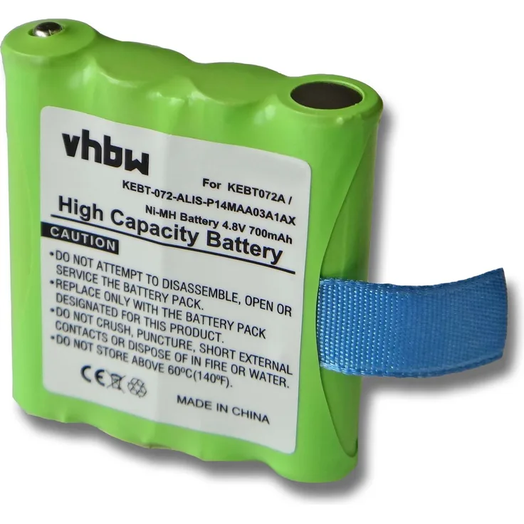 VHBW Akku, geeignet für Funkgerät, Walkie Talkie Motorola Talkabout T40, T80 Extreme, TLKR 3, TLKR 5, TLKR 6, XT, XTB, XTK 700 mAh, 4,8 V, NiMH