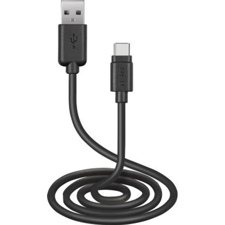 SBS USB Datenkabel mit USB Typ C-Anschluss (3 m), schwarz (TECABLETC3MTK)