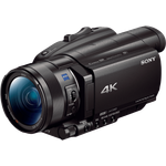 Sony FDR-AX700 4K HDR Ultra-HD-Camcorder (1 Zoll Exmor RS Stacked Sensor, 3,5“ Touch-Display, 4K HDR Aufnahme, Fast-Hybrid Autofokus mit 273 Fokuspunkten, 40-Fach Super-Slow-Motion) schwarz