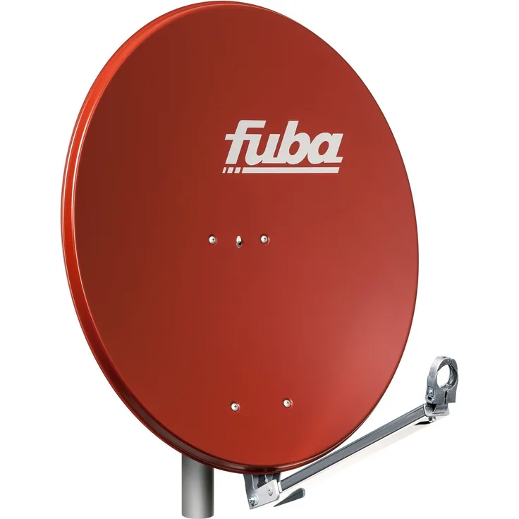 Fuba DAL 800 R Alu Sat-Schüssel ziegelrot 74cm x 84 cm - Sat-Antenne-Sat-Spiegel, klappbarer Tragarm mit Kabeldurchführung