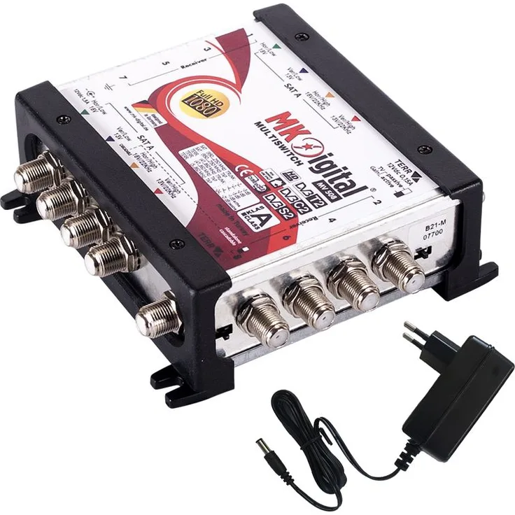 MK Digital MV 5-8 Multischalter Multiswitch SAT Verteiler 5 auf 8 kaskadierbar (Drop)