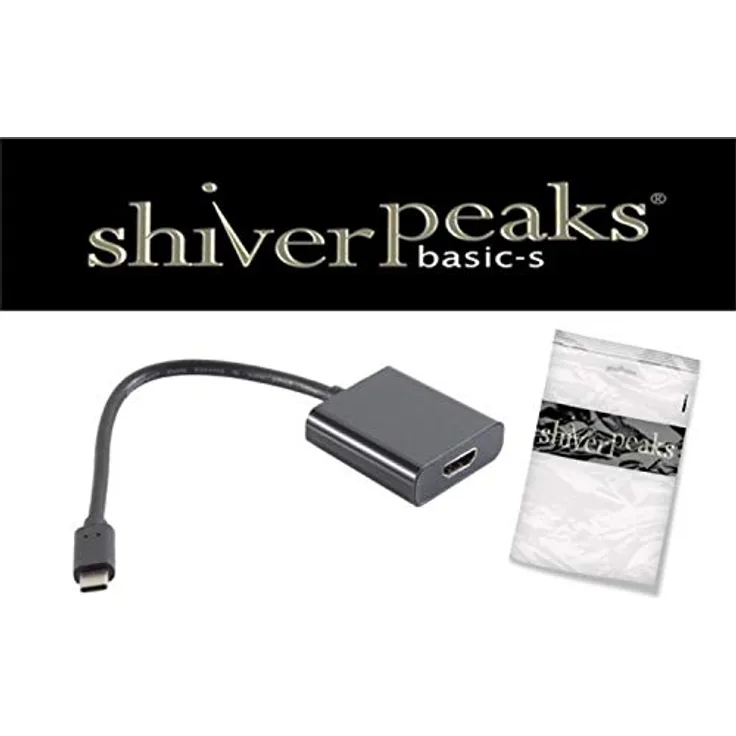 shiverpeaks BASIC-S USB 3.1 - HDMI Adapterkabel USB 3.1 C-Stecker - HDMI Kupplung, Gehäuse-Material: ABS, - 1 Stück (BS14-05005)