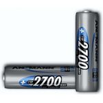 ANSMANN Akku AA 2700mAh NiMH 1,2V - Mignon AA Batterien wiederaufladbar, mit hoher Kapazität ideal für hohen Strombedarf wie Kamera, Foto-Blitz, Taschenlampe, Controller (2 Stück)