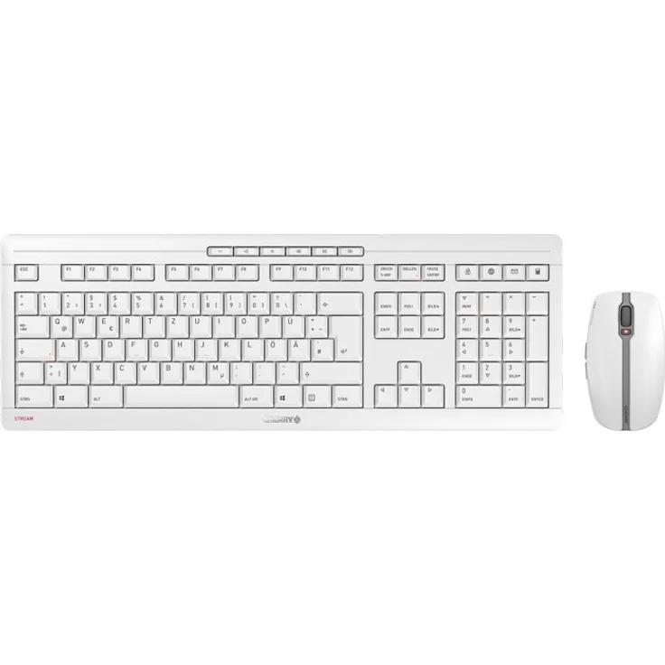 Cherry Stream Desktop Recharge weiß/grau, USB, DE QWERTZ (JD-8560DE-0) – Bild 1