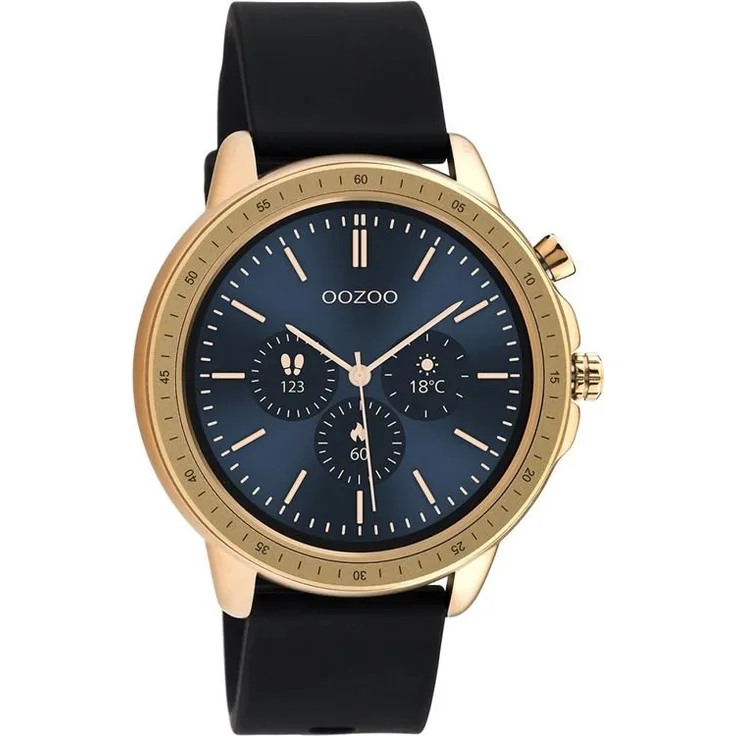 Oozoo Smartwatch Rubber Black/Rosé