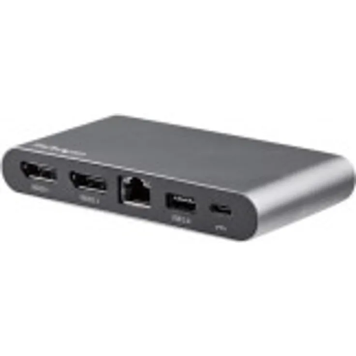 StarTech.com Dual Monitor USB-C Multiport Adapter - Windows - 2 x 4K DP - 100W PD 3.0 - GbE  - DP Alt Mode Switch