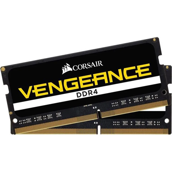 Corsair CMSX32GX4M2A2666C18 Vengeance 32GB (2x16GB) DDR4 2666Mhz 204 Pin SODIMM Performance Notebook Memory Kit, Schwarz