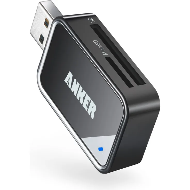 Anker USB 3.0 SD/TF 2-Slot Kartenleser Card Reader Kartenlesegerät 8-in-1 für SDXC, SDHC, SD, MMC, RS-MMC, Micro SDXC, Micro SD, Micro SDHC Karte, unterstützt UHS-I Karten
