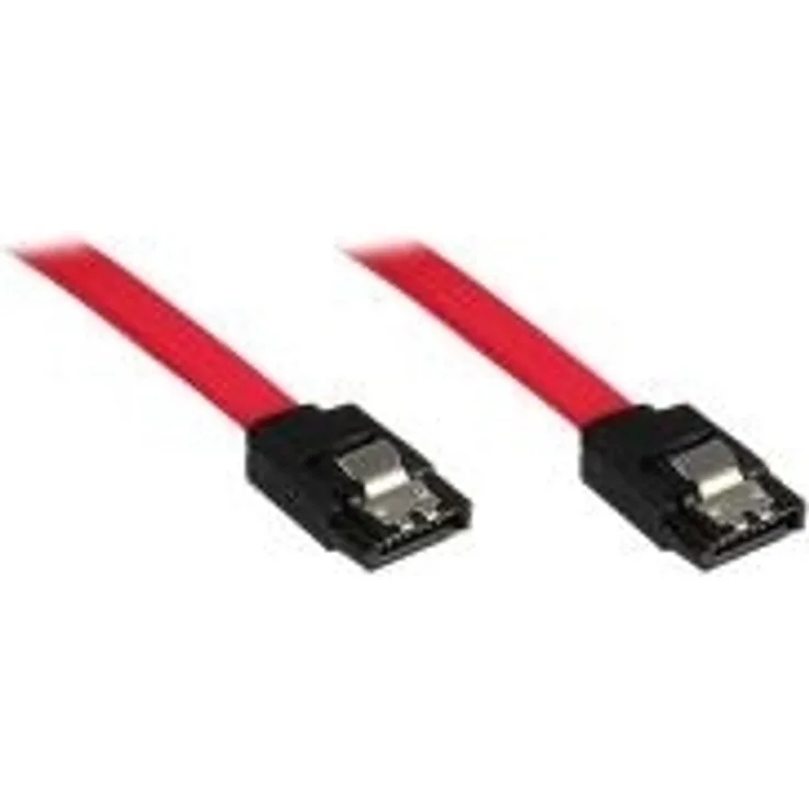 Good Connections SATA 3 GB/s Anschlusskabel mit Arretierung - Serial ATA-Kabel - Serial ATA 150/300 - 0,5 m - Rot (5045-A05)