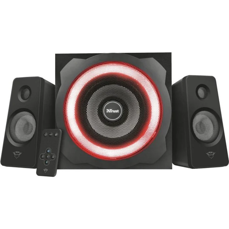 Trust GXT 629 Tytan 2.1 Lautsprecher Set (120W, mit Subwoofer und RGB LED-Beleuchtung, RGB-Farben) schwarz – Bild 2