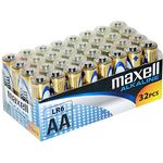 Maxell LR6 AA Mignon Alkaline Batterien (32 er Vorratspack)