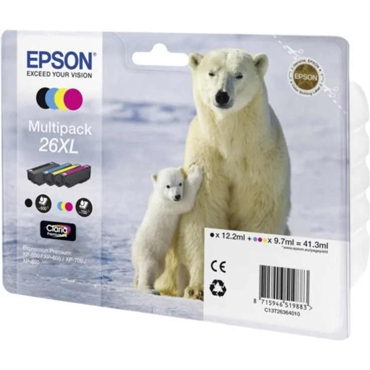 Epson Multipack 4 Farben 26XL Claria Premium Ink