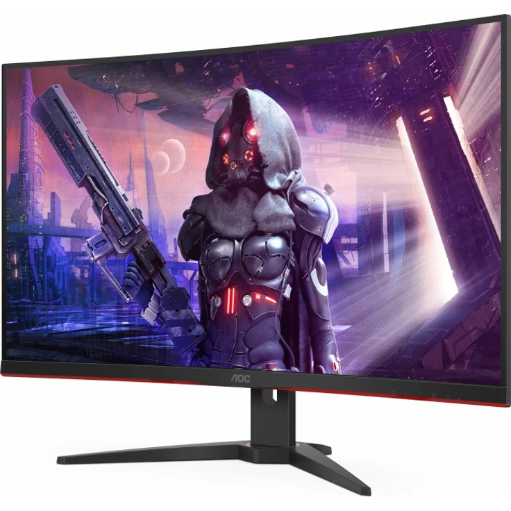 AOC Gaming CQ32G2SE/BK LED display 80 cm (31.5'' ) 2560 x 1440 Pixel 2K Ultra HD Schwarz - Rot [Energieklasse G] (CQ32G2SE/BK) – Bild 3