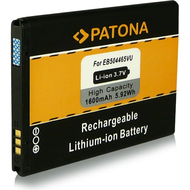 PATONA Akku wie EB504465VU für Samsung APOLLO B7300 B7330 B7610 B7620 i329 i390 i5700 i5800 Galaxy 3 i6410 Vodafone 360 M1 I7500 Galaxy R880 R910 S8500 i8320 H1 Vodafone 360 i8350 i8700 Omnia 7