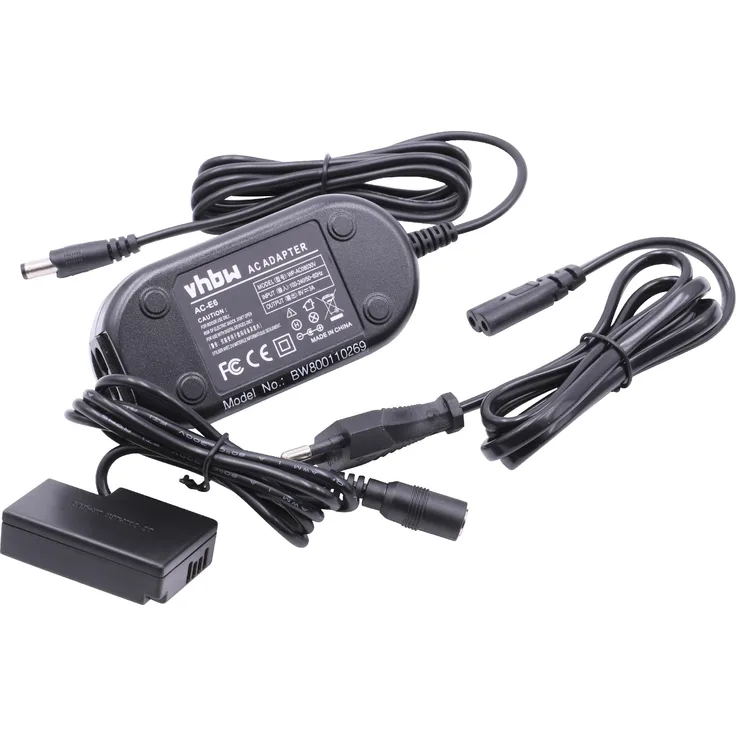 vhbw 220V Netzteil Ladegerät Ladekabel 32W Akkuadapter DR-E18 für Kamera Canon EOS 750D, 760D wie ACK-E18.