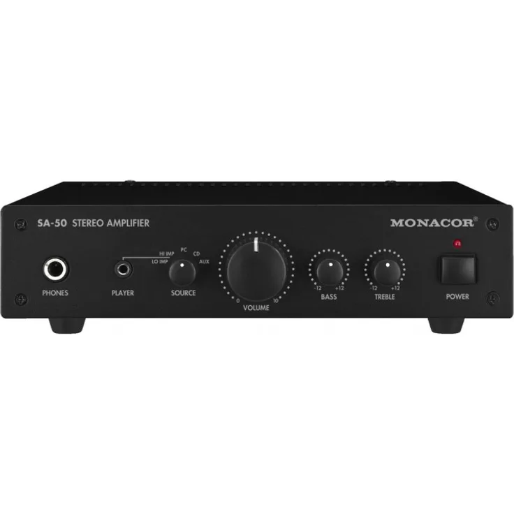 MONACOR SA-50 Kompakter Universal Stereo-Verstärker schwarz