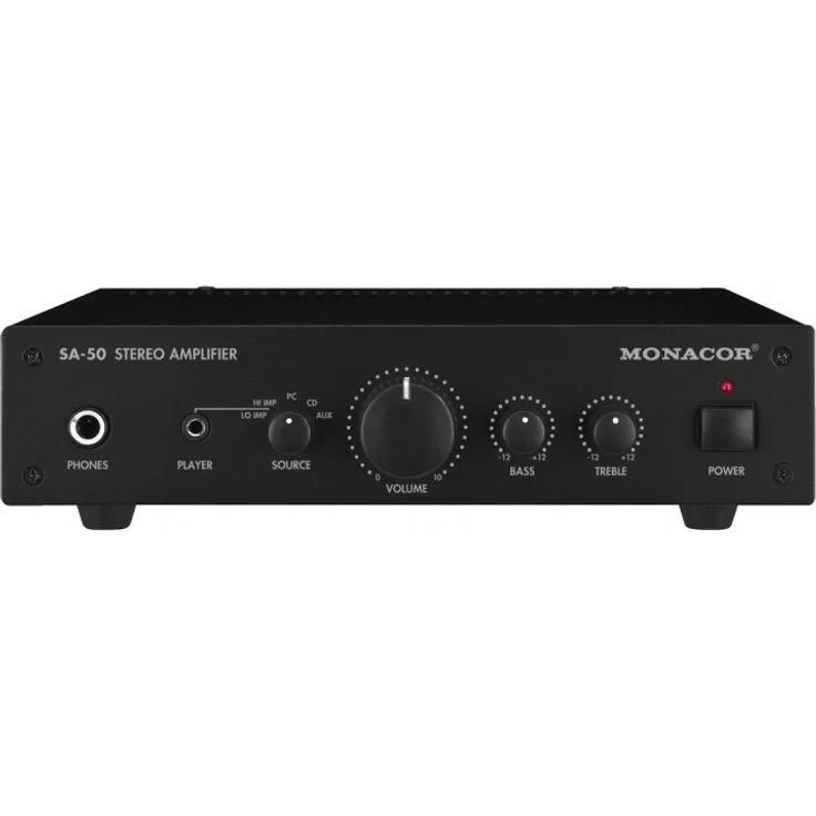 MONACOR SA-50 Kompakter Universal Stereo-Verstärker schwarz