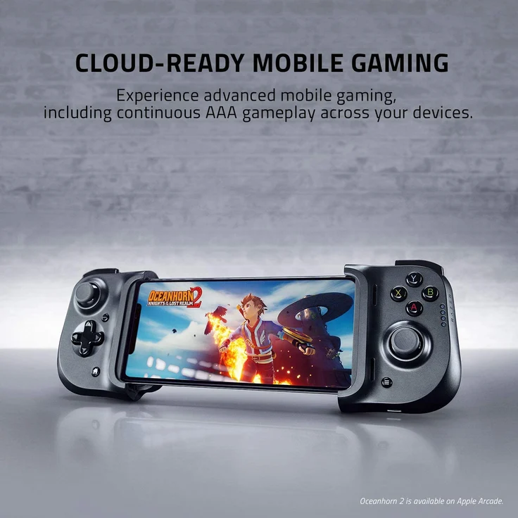 Razer Kishi für iOS (iPhone), Smartphone Gaming Controller, USB-C Anschluss, ergonomisches Design, individuelle Passform, Analog-Stick, ultra niedrige Latenz, schwarz (RZ06-03360100-R3M1) – Bild 2