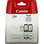 Canon PG-545+CL-546 original Tintenpatrone Schwarz und Mehrfarbig für Pixma Inkjet Drucker TS3150-TS3151-MG2450-MG2550-MG2550S-MG2555S-MG2950-MG3050-MG3051-MG3052-MG3053-IP2850