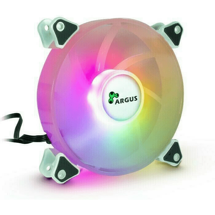 INTER-TECH Argus RS061 - RGB-Luefter weiss als Erweiterung fuer das RS06-Set oder einzeln nutzbar 8 adressierbare RGB LES