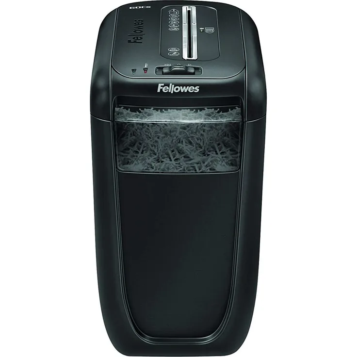 Fellowes Aktenvernichter Powershred 12C, 12 Blatt 4x40mm Partikelschnitt (P-4), mit Sicherheitssperre, leistungsstark, 20 Min. Betriebsdauer, für Home Office