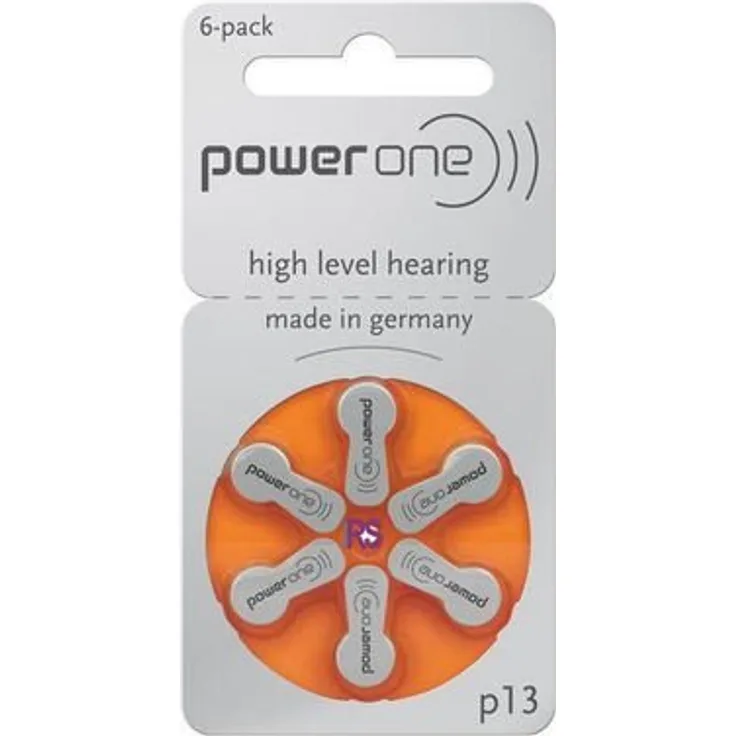 30 Hörgerätebatterien Power One Typ p13
