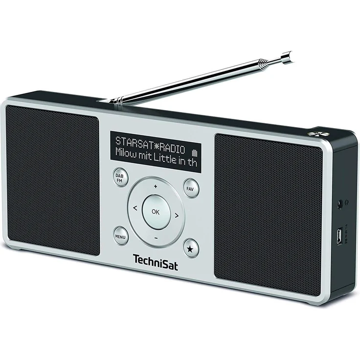 TechniSat Digitradio 1 S Mini Tragbares Radio, OLED-Display, schwarz, silber – Bild 2